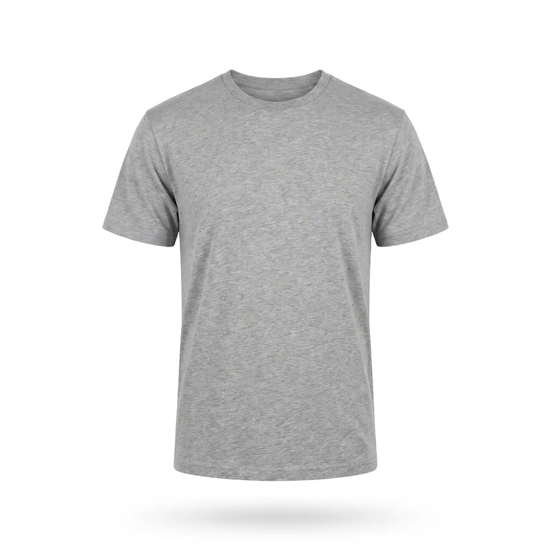 Remera de algodón de hombre gris melange
